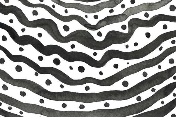 black and white hand drawn pattern, background - illustration