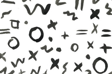 siyah ve beyaz el çizilmiş desen, arka plan-illüstrasyon 