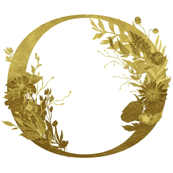 harfler o çiçekler ve yaprakları ile alfabe. Floral zarif tasarım. 