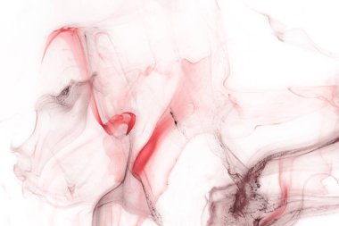 Beyaz kağıt arka planda renkli mürekkep ve suluboya doku. 