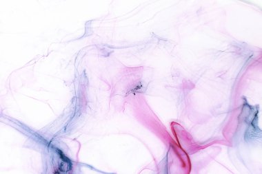 Beyaz kağıt arka planda renkli mürekkep ve suluboya doku. 