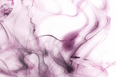 Beyaz kağıt arka planda renkli mürekkep ve suluboya doku. 