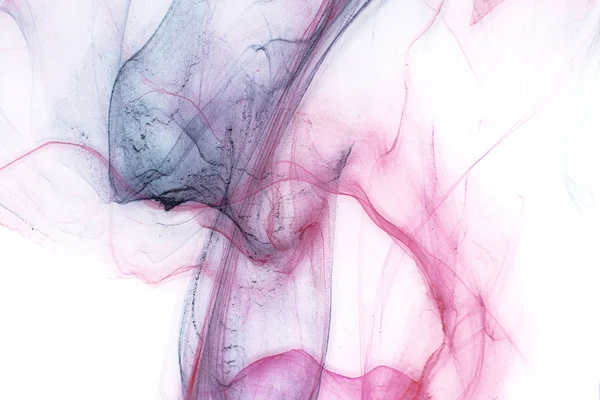 Beyaz kağıt arka planda renkli mürekkep ve suluboya doku. 