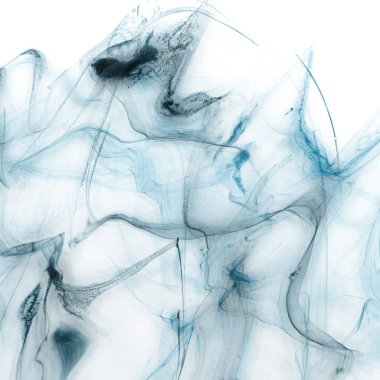 Beyaz kağıt arka planda renkli mürekkep ve suluboya doku. 