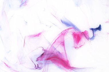 Beyaz kağıt arka planda renkli mürekkep. Doku