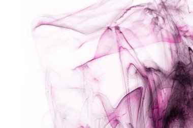 Beyaz kağıt arka planda renkli mürekkep. Doku