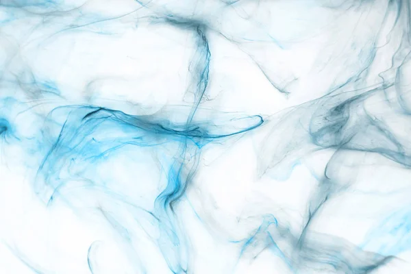 Bunte Blaue Tinte Auf Weißem Papierhintergrund Textur — Stockfoto