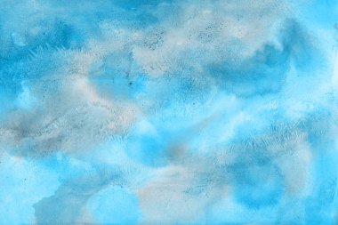  Renkli mavi doku, kağıt arka plan. Boya sızıntıları ve ombre etkileri