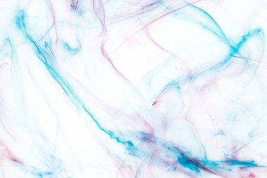 Beyaz kağıt arka planda renkli mürekkep. Doku