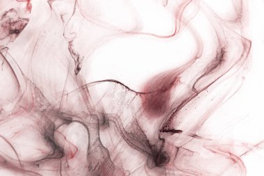 Beyaz kağıt arka planda renkli mürekkep ve suluboya doku. 