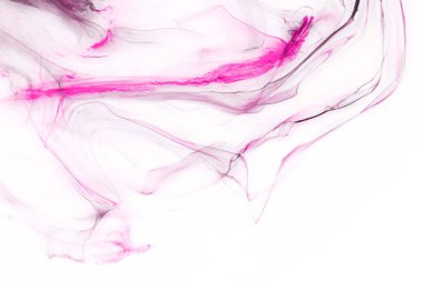 Beyaz kağıt arka planda renkli mürekkep. Doku