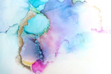 Renkli doku, kağıt arka plan. Boya sızıntıları ve ombre etkileri