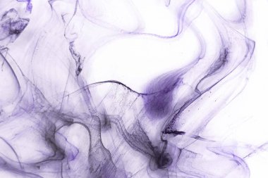 Beyaz kağıt arka planda renkli mürekkep ve suluboya doku. 