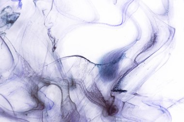 Beyaz kağıt arka planda renkli mürekkep. Doku