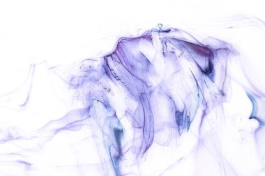 Beyaz kağıt arka planda renkli mürekkep. Doku