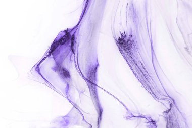 Beyaz kağıt arka planda renkli mürekkep ve suluboya doku. 