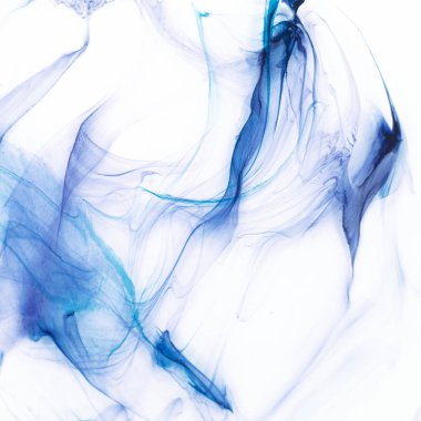 Beyaz kağıt arka planda renkli mürekkep. Doku