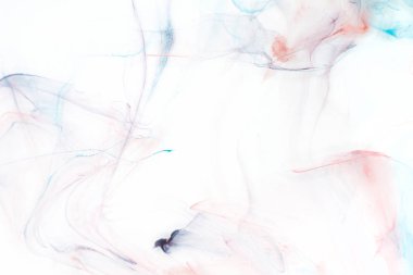 Beyaz kağıt arka planda renkli mürekkep. Doku