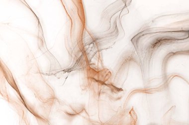 Beyaz kağıt arka planda renkli mürekkep. Doku