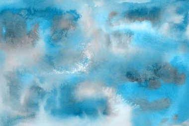  Renkli mavi doku, kağıt arka plan. Boya sızıntıları ve ombre etkileri