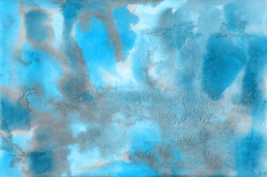  Renkli mavi doku, kağıt arka plan. Boya sızıntıları ve ombre etkileri