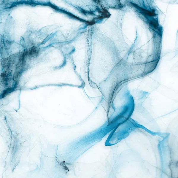 Kolorowy Niebieski Atrament Białym Tle Papieru Tekstury — Zdjęcie stockowe