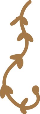 Beyaz izole arka planda el ile çizilmiş şube