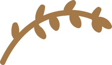 Beyaz izole arka planda el ile çizilmiş şube