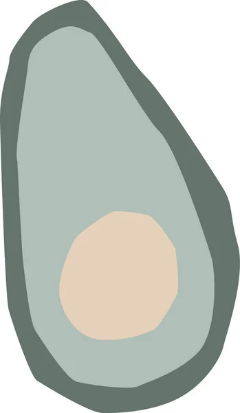 Handritad Avokado Vit Isolerad Bakgrund — Stockfoto