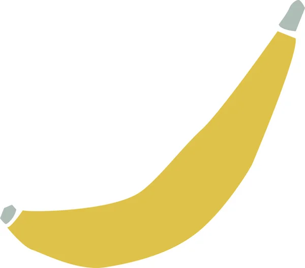 Banana Disegnata Mano Sullo Sfondo Bianco Isolato — Foto Stock