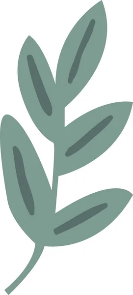 Hand-drawn  leaf  on the white isolated background