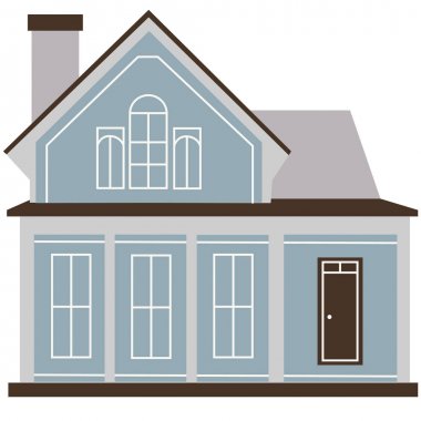 Beyaz izole arka plan üzerinde ev İllüstrasyon 