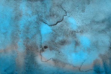 Soyut mavi suluboya arka plan dekoratif doku    