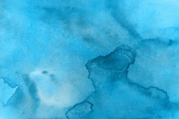 Abstrato Fundo Aquarela Azul Textura Decorativa — Fotografia de Stock