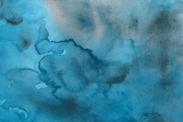 Abstrakte Blaue Aquarell Hintergrund Dekorative Textur — Stockfoto