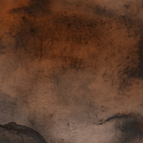 抽象茶色の水彩画の背景 装飾的な質感 — ストック写真