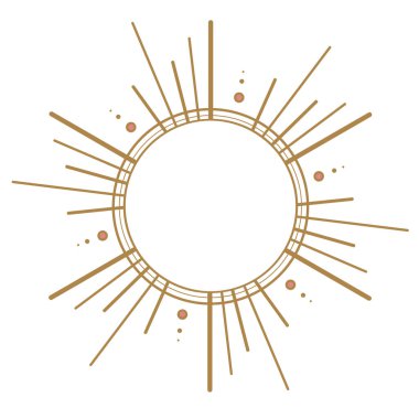 Beyaz arkaplanda izole edilmiş güneş simgesi