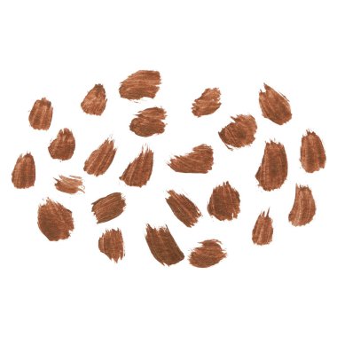 Beyaz izole arka planda el ile çizilmiş lekeler