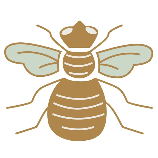 Bee Isolated White Illustration — 스톡 사진