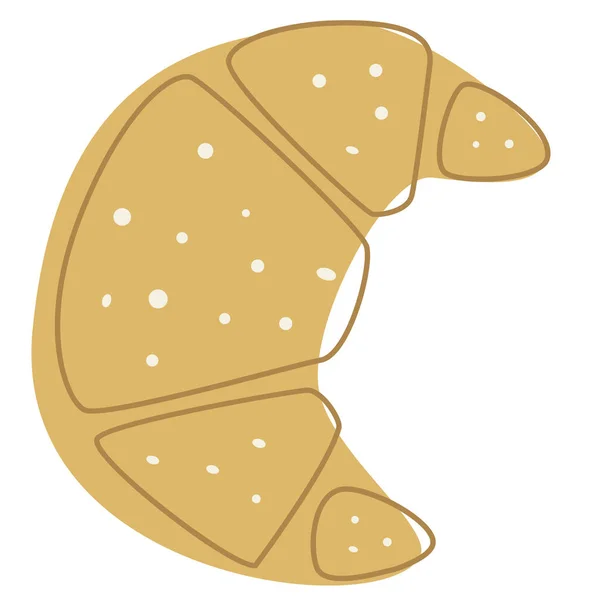 Croissant Symbol Isoliert Auf Weiß — Stockfoto