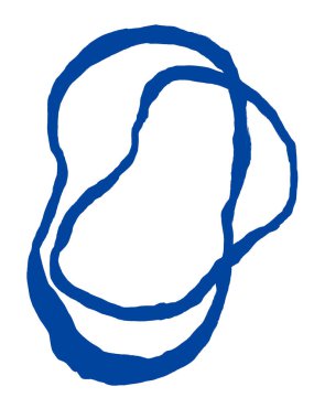 soyut mavi çizim beyaz arkaplanda izole edildi