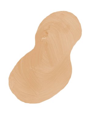 beyaz arkaplanda izole edilmiş bej boya lekesi