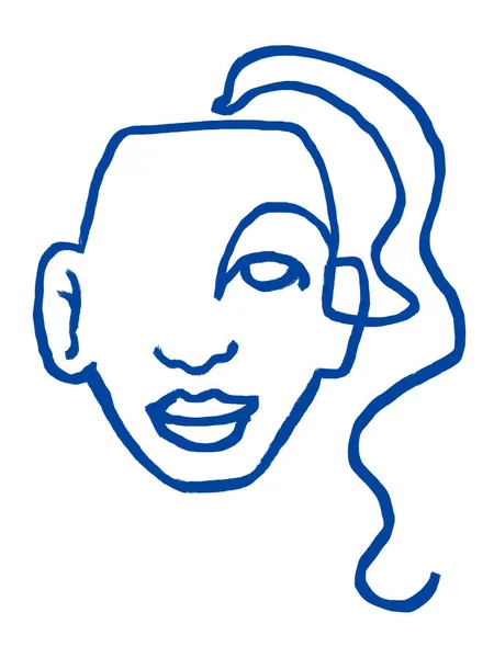 Weibliches Gesicht Illustration Grafikdesign — Stockfoto