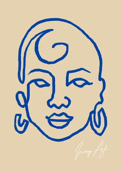 female face illustration graphic design