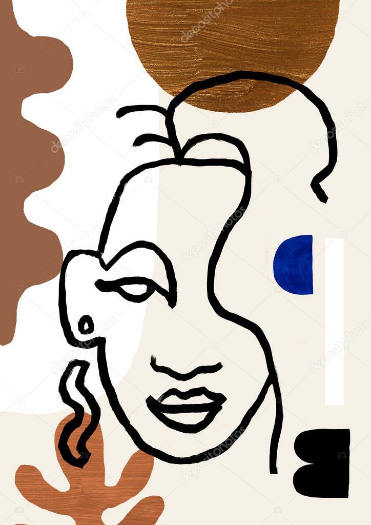 female face illustration graphic design