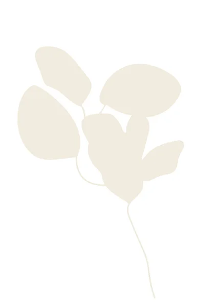 Абстрактный Цветочный Клипарт Коллажей Белом Изолированном Фоне Кусочек Декора — стоковое фото