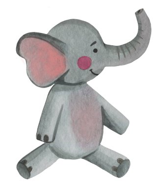 suluboya fil beyaz arkaplanda izole 