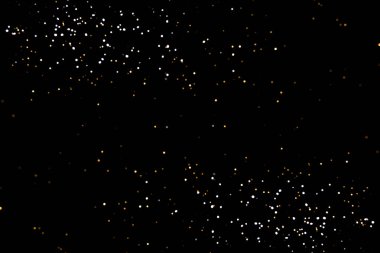 Altın soyut bokeh. Siyah arka plan