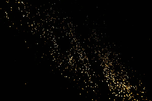 Bokeh abstrait d'or. Fond noir — Photo