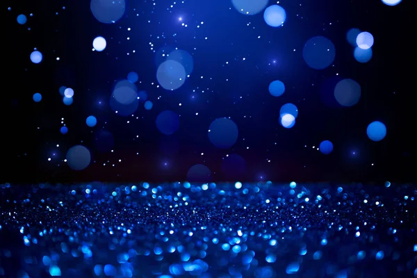 Blu bokeh astratto su sfondo scuro . — Foto Stock